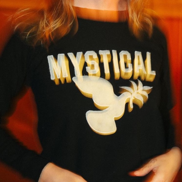 New Stoned Immaculate MYSTICAL Black/White Dove Sweatshirt Large L NWT $190 - Picture 5 of 5